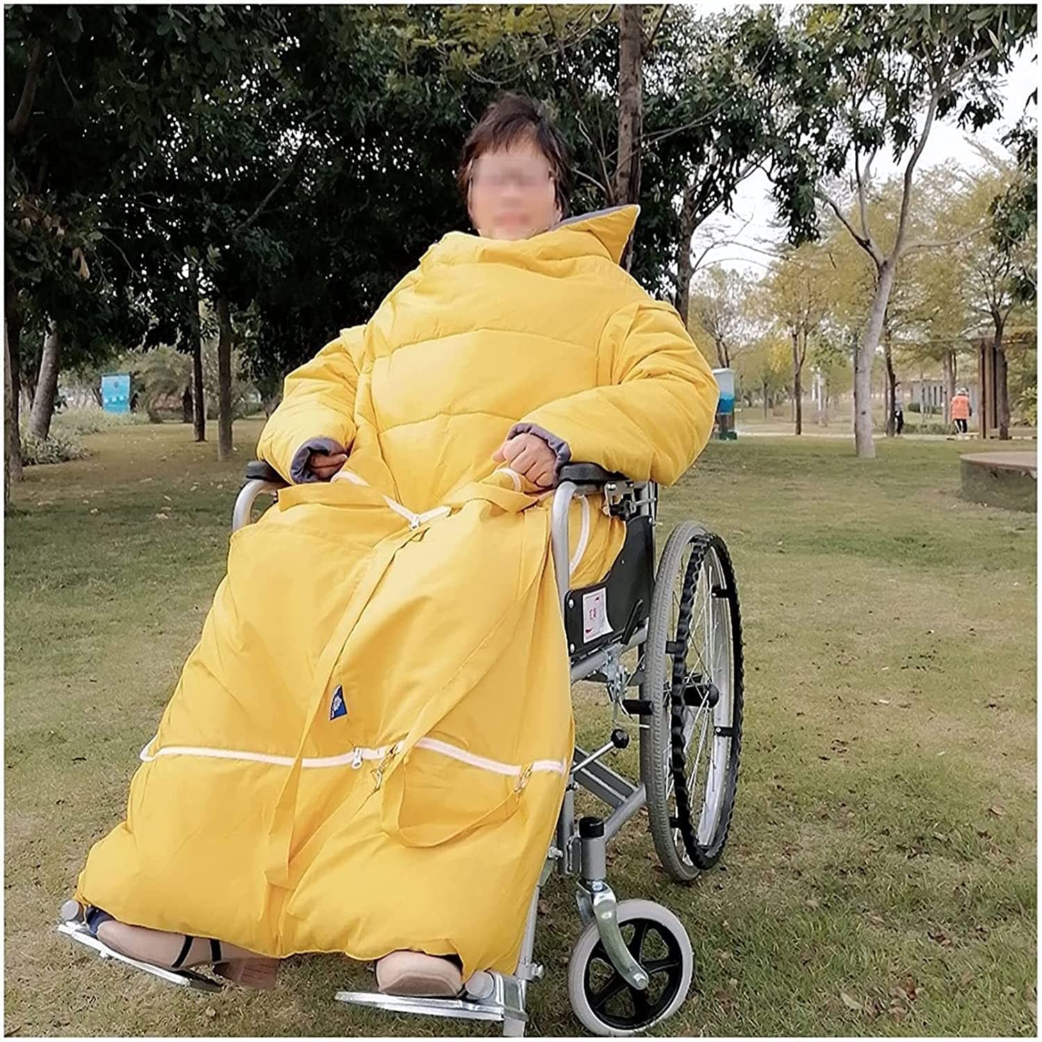Wheelchair Blanket Warmer Cover, Lap Blanket for Elderly, Wheelchair Cloak Windproof for Elderly Patients and Disabled Leg Lower Body Warm B,120X150CM