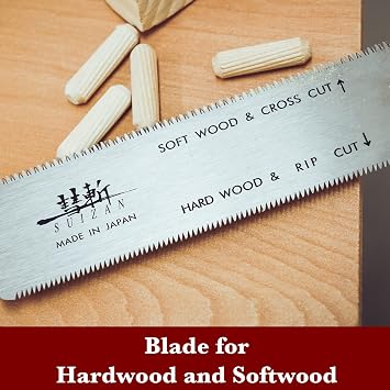 SUIZAN Japanese pull saw Ryoba 6 inch replaceable small hand saw flexible flush cut saw wood and soft woodworking tools