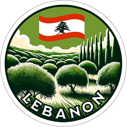 Lebanon Sticker  Calcomanías de vinilo y calcomanías impermeables  Calcomanías estéticas para portátiles, botellas de agua, teléfonos y más