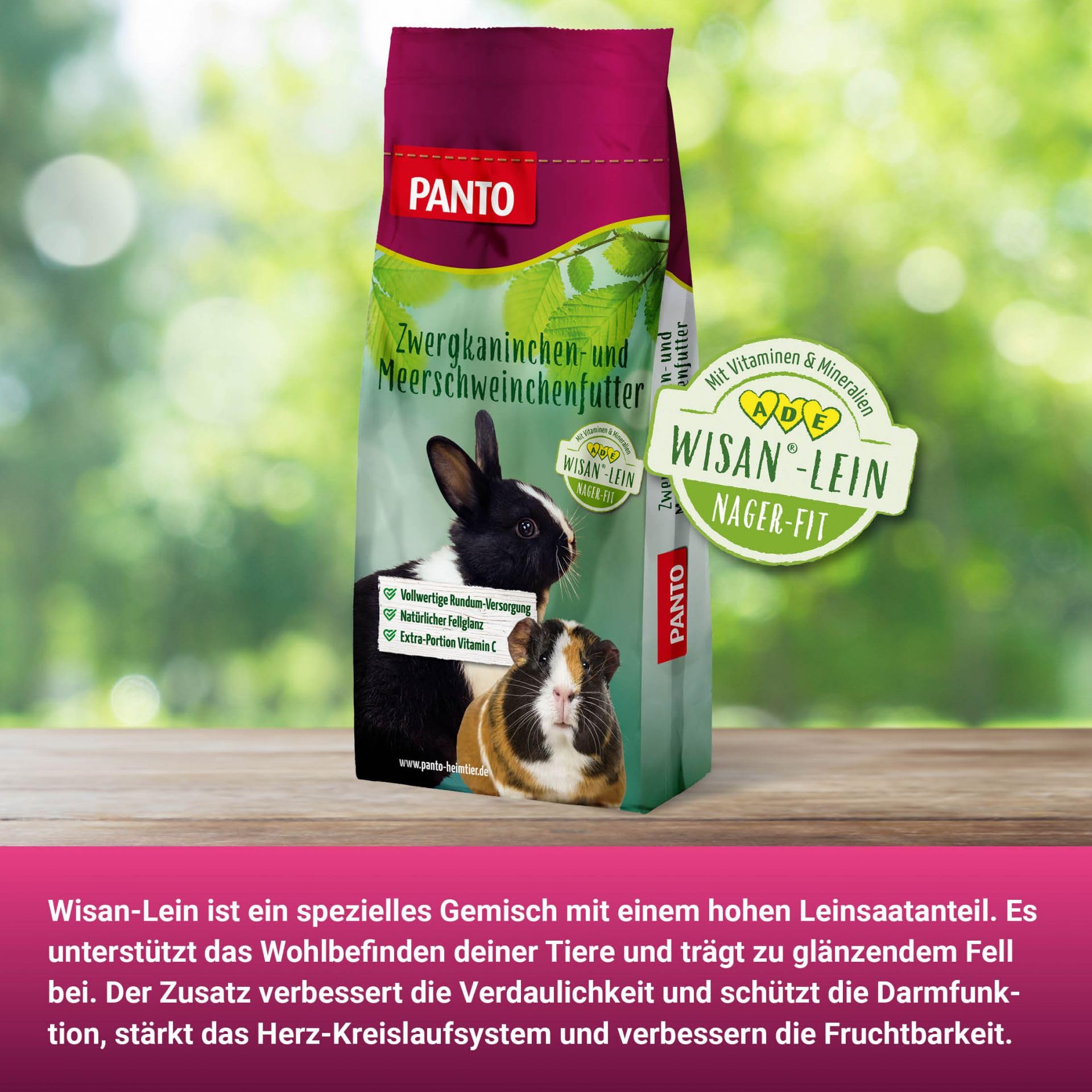 Panto Meerschweinchenfutter 25 kg – Pellets mit Vitamin C & Möhren | Pellets mit wertvollem Getreide, Vitamin C & Möhrenstücken – abwechslungsreiche Ernährung für Meerschweinchen