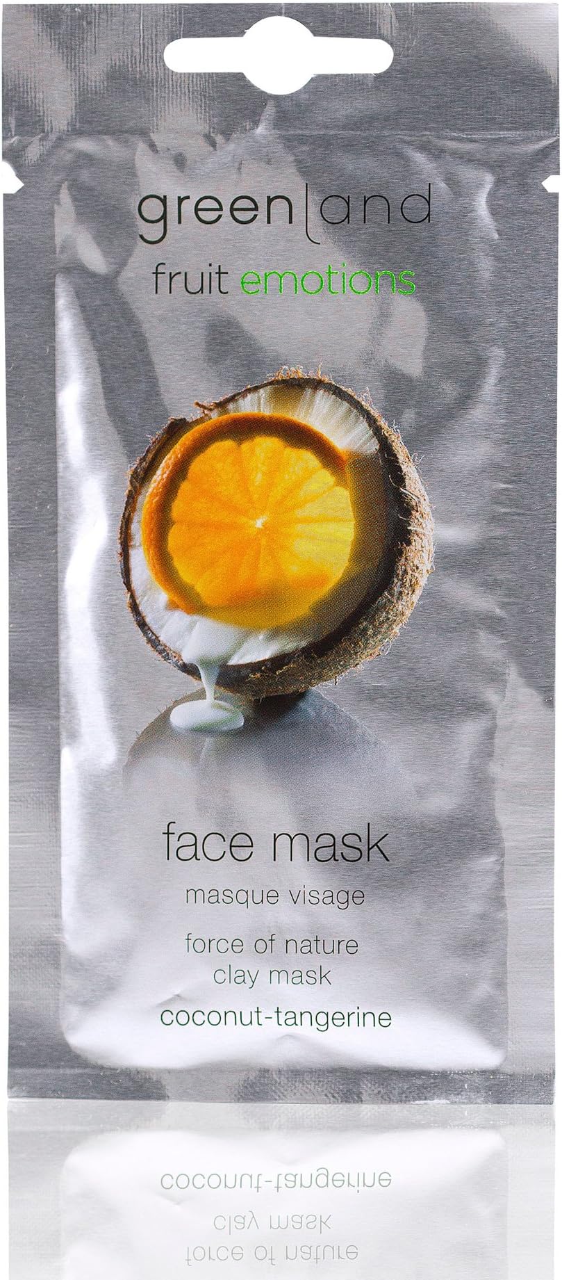 Greenland Fruit Emotions Coconut & Tangerine Nourishing and Purifying Clay Face Masks Pack of 1x 120 ml