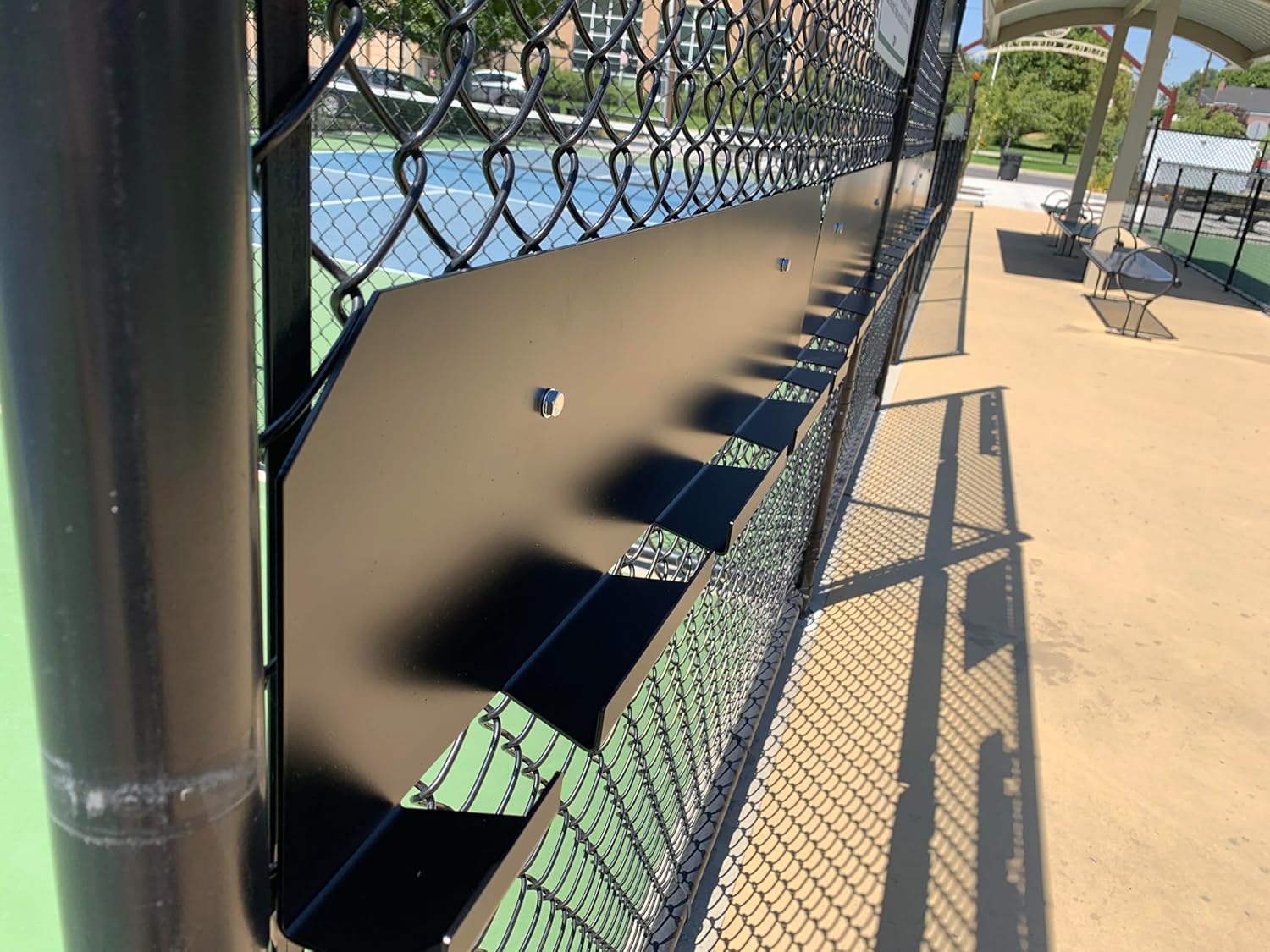 Boomer HD Pickleball Paddle Rack – Holds 4 or 8 Paddles – Track Players “Next-Up” on The Court – Heavy-Duty 1/8” Steel with Weather-Proof Powder Coating