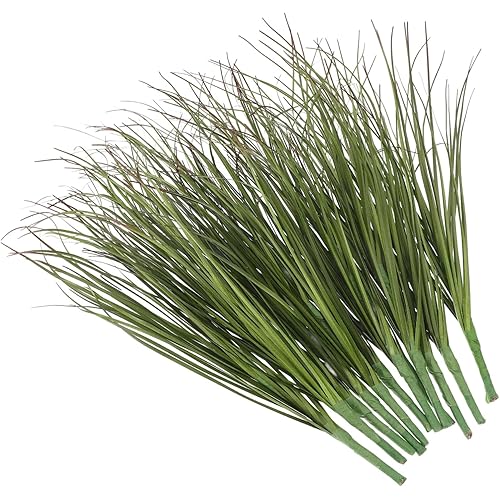 12 Pcs Artificial Grass, 11.79in Fake Grass Artificial Shrub Plants, Artificial Tall Grass Artificial Plants for Patio, Vase, Restaurant Decoration