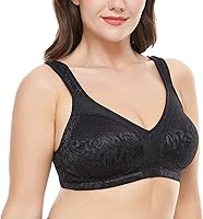 Vista 4 de Wingslove - Brasier para mujer, copa completa, sin acolchado, cómodo, minimizador, sin alambre, talla grande