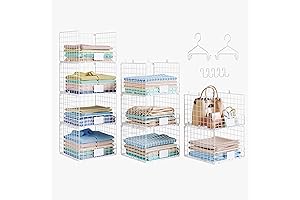 4 Tier Over Door Wall Mount Closet Organizer Shelves