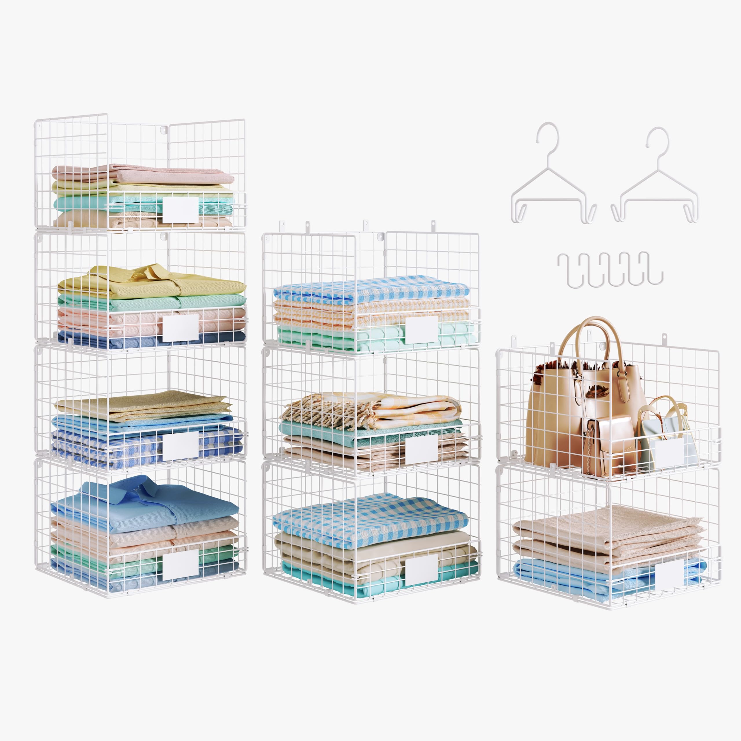 Scaffale Pieghevole In Metallo A 4 Ripiani Su Ruote, Resistente - Foto 6