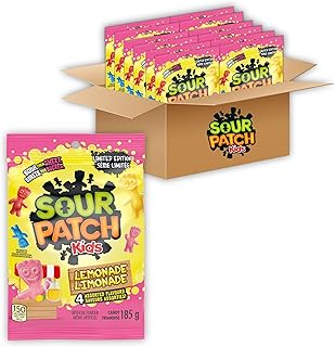 Sour Patch Kids Lemonade, Limited Edition, Sour Candy, Gummy Candy, Bulk Candy, 185 g (Pack of 12)