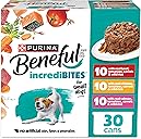 Purina Beneful Small Breed Wet Dog Food Variety Pack, IncrediBites With Real Beef, Chicken and Salmon - (Pack of 30) 3 Oz. Cans