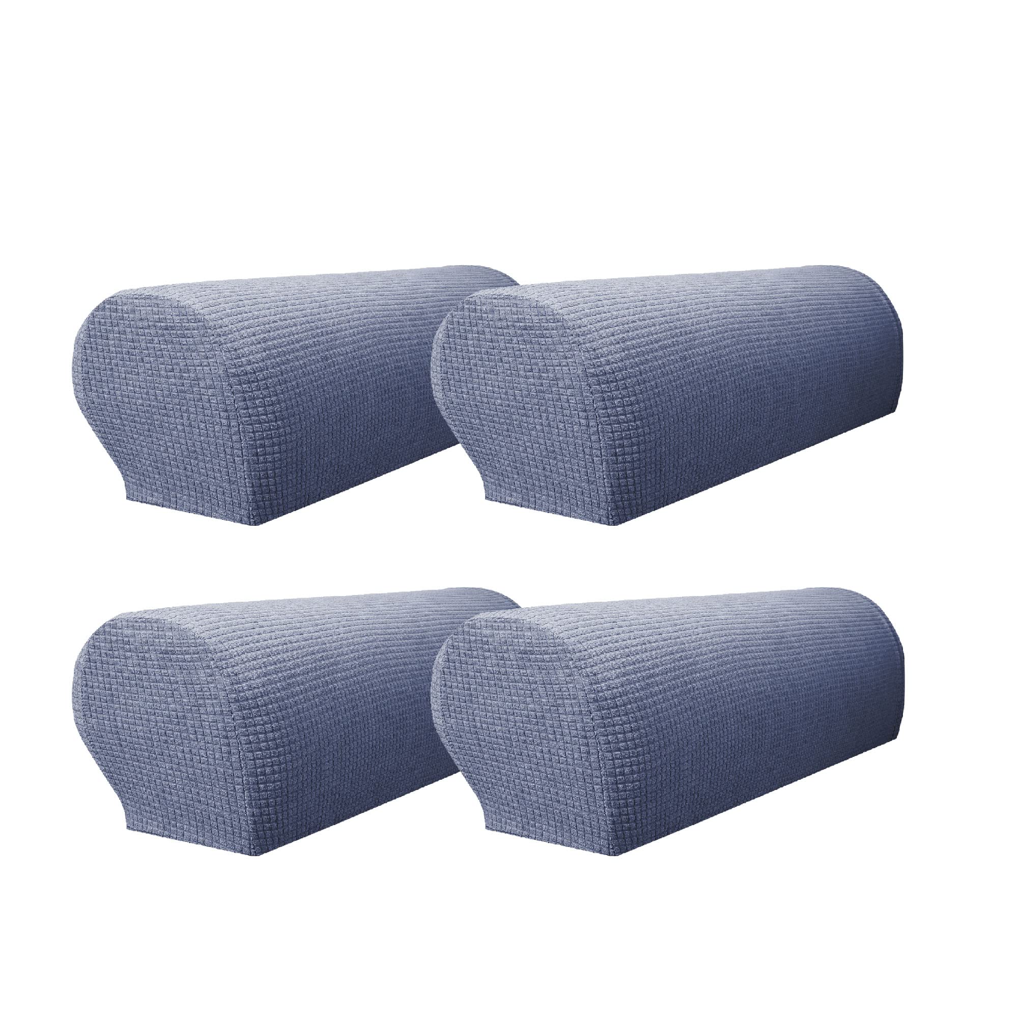 VIKAUL Arm Rest Covers Couch Stretch Armchair Covers Non Slip Armrest Chair Protector Waterproof Sofa Armrest Covers Slipcovers for Recliner Couches Chair Set of 4,Dark Grey