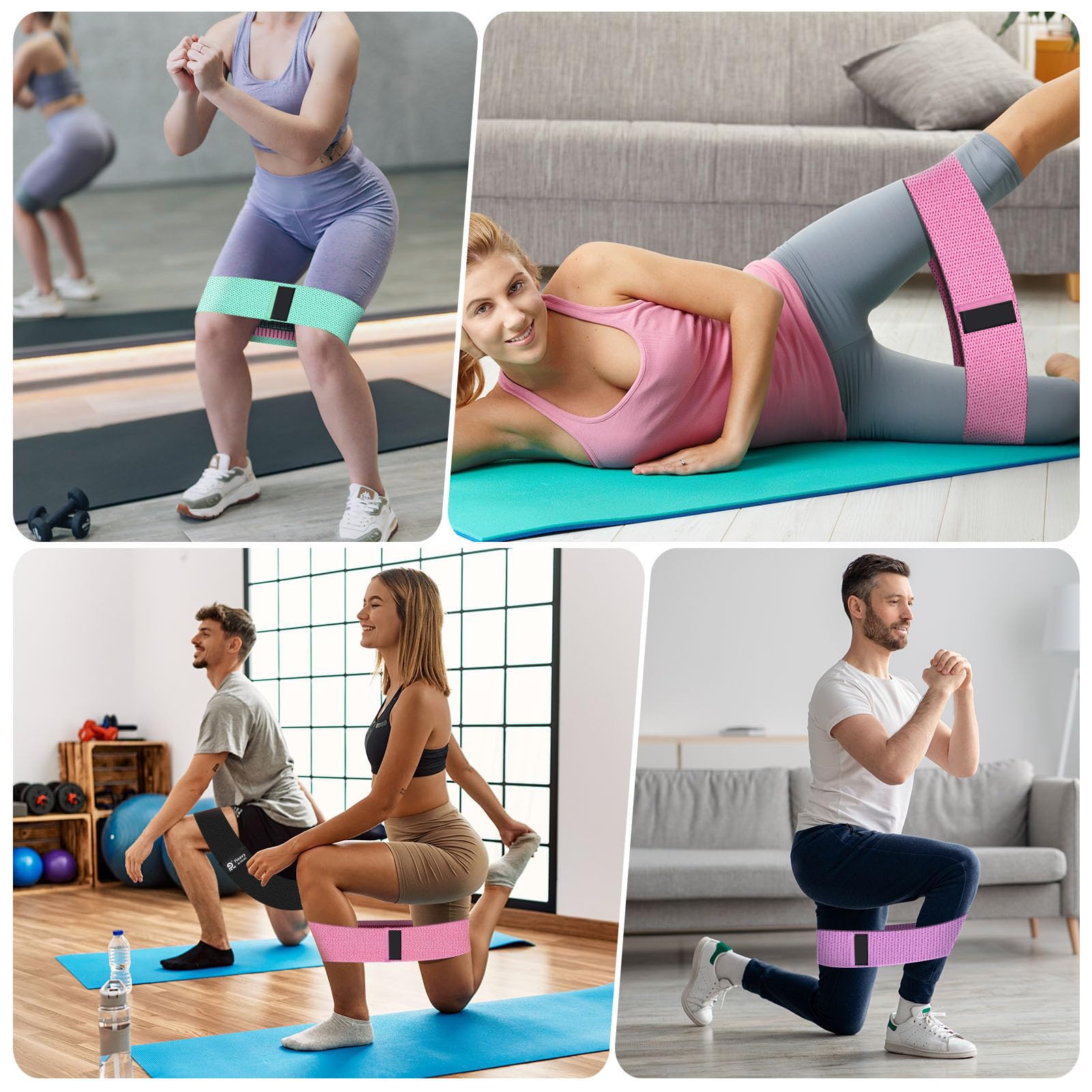 Fascia Elastica Fitness S.ROMZA Livello 3 - Set 3 Bande Di Resistenza (60, 90, 150 LBS), Per Pilates, Yoga, Riabilitazione