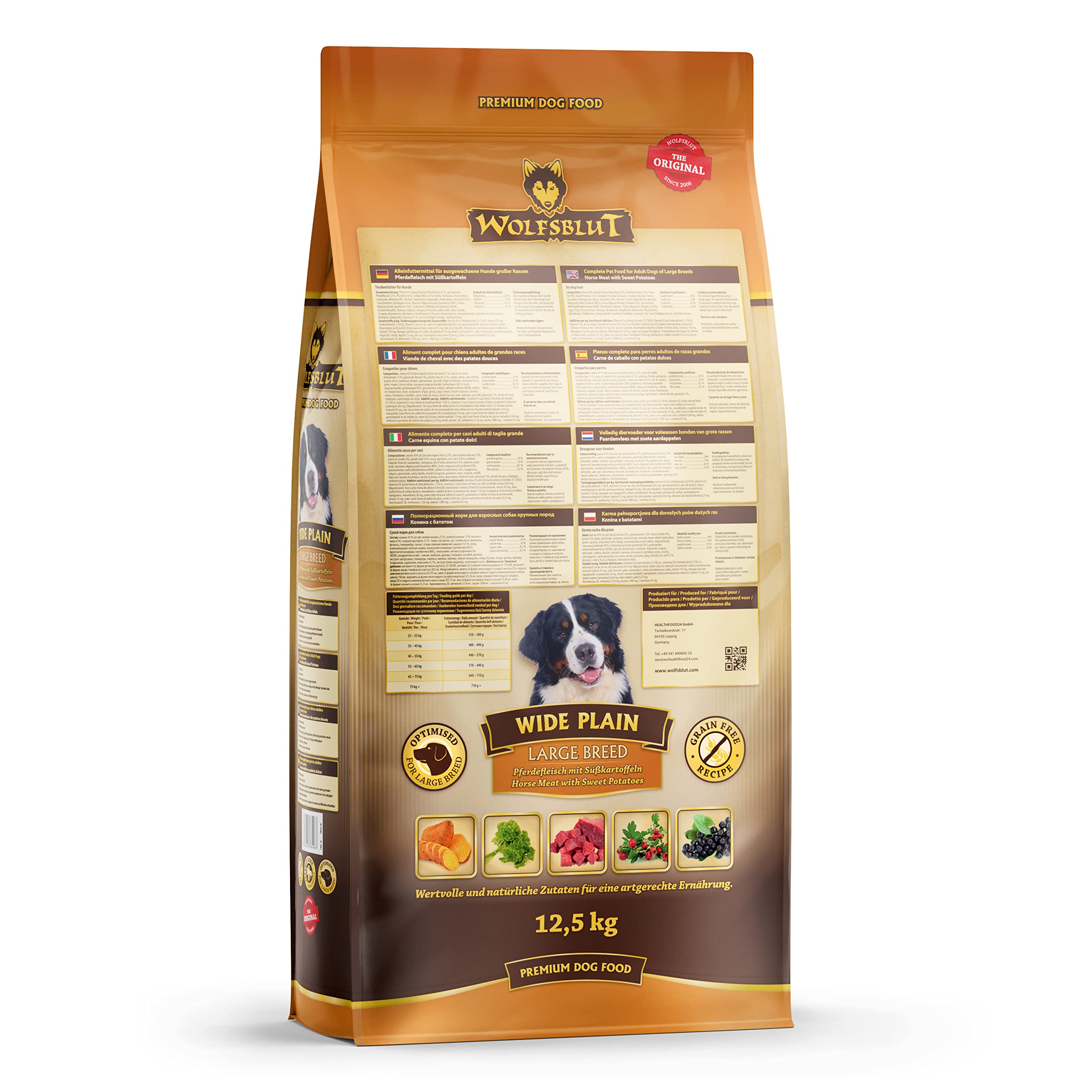 Wolfsblut Wide Plain Large Breed 12,5 kg