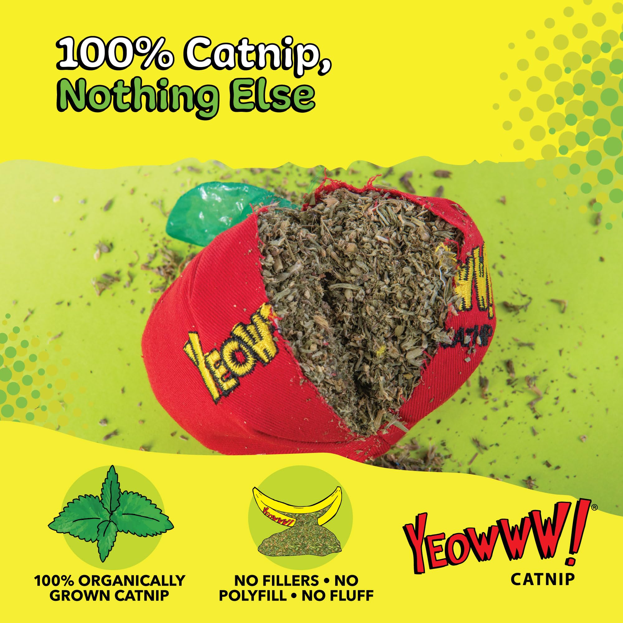 Amazon.com: Yeowww! Catnip Toy, Apple : Pet Supplies