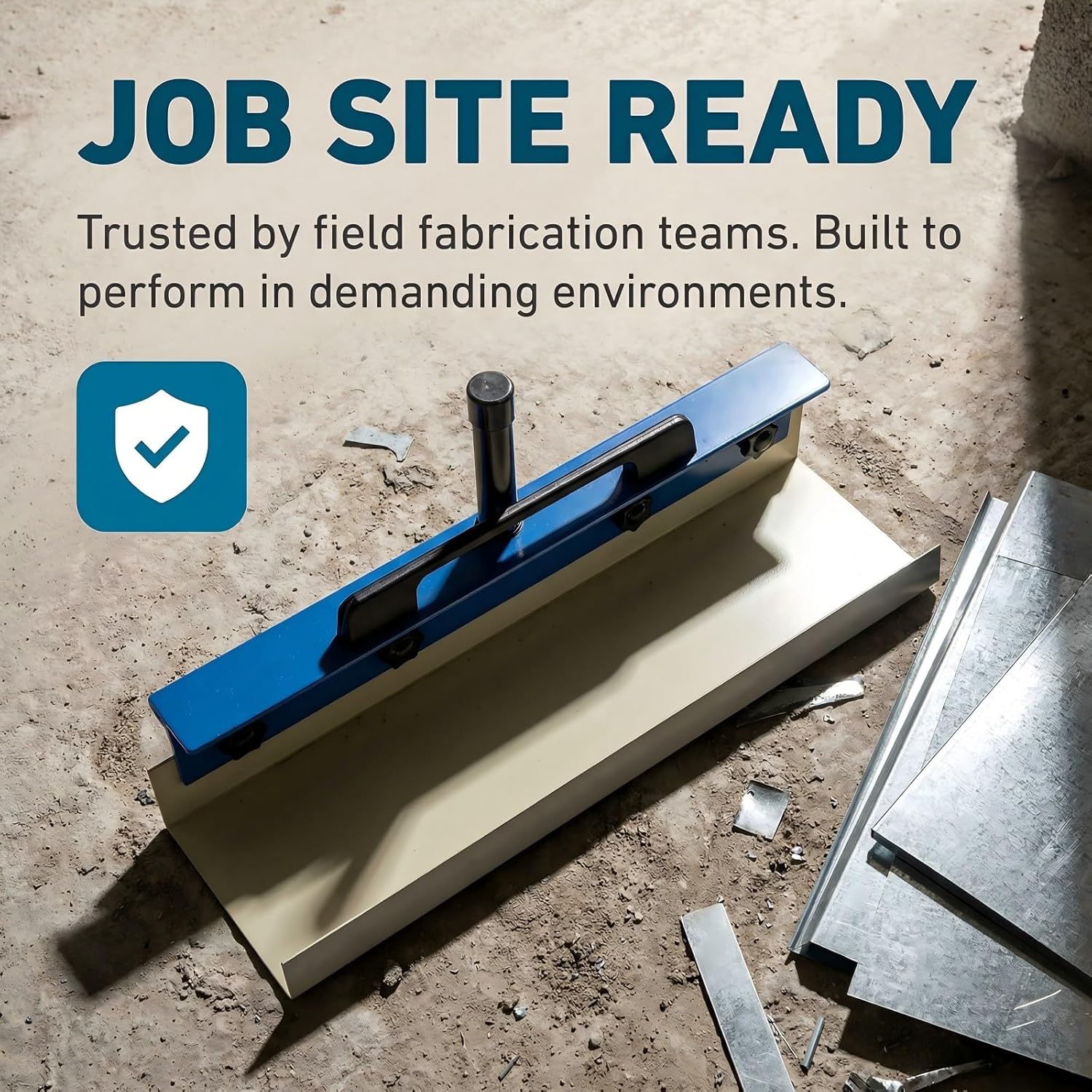 Sheet Metal Bender Hand Tool, 15.25" Heavy Duty Metal Bending Tool for Roofing & HVAC, Sheet Metal Hemming Tool for 24 Gauge Steel, Built-In Ruler