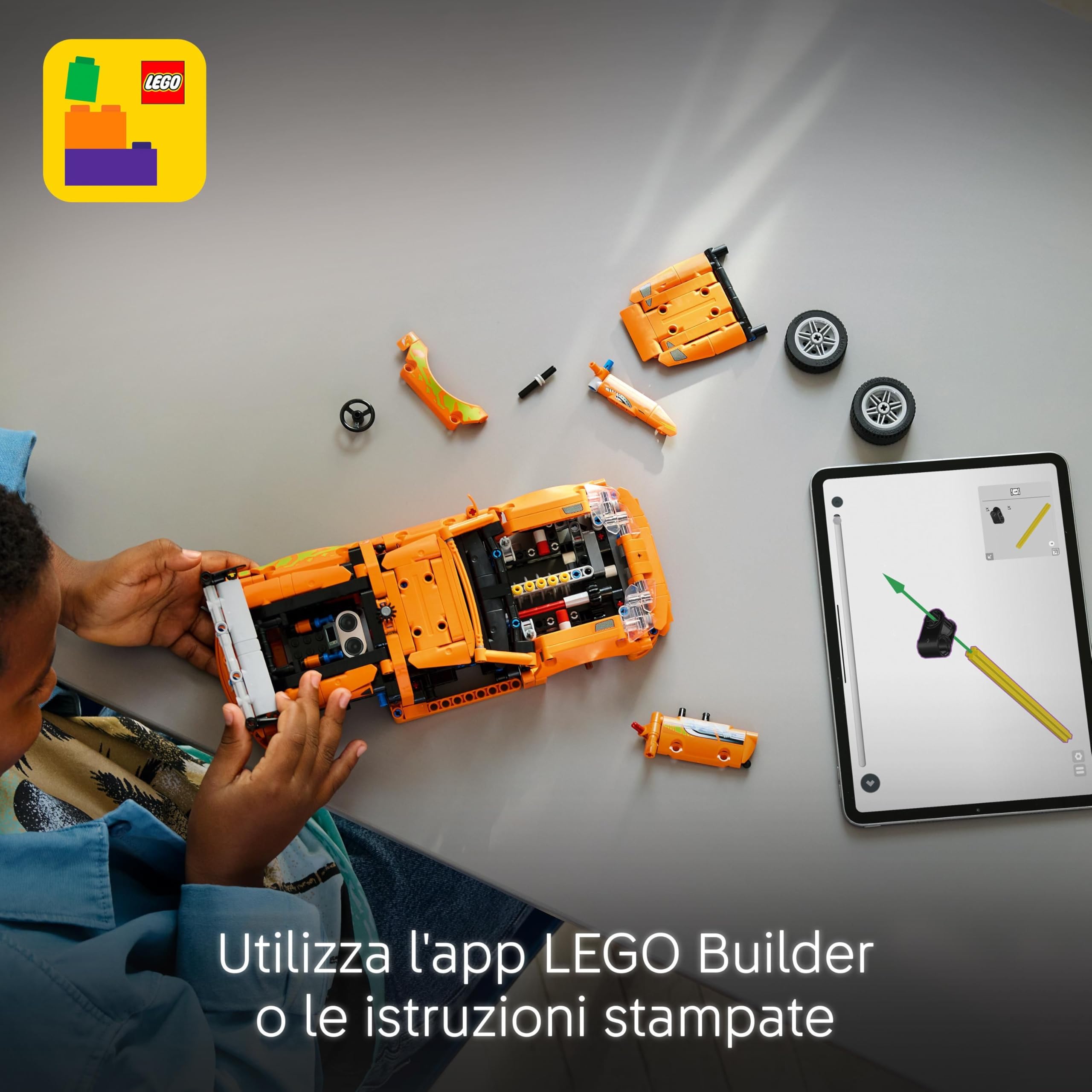 LEGO Technic Fast and Furious Toyota Supra MK4 - Macchina Giocattolo con Motore 6 Cilindri e Portiere Apribili - Modello di Auto per Bambini da 9 Anni o per Adulti Fan dei Sport Automobilistici 42204