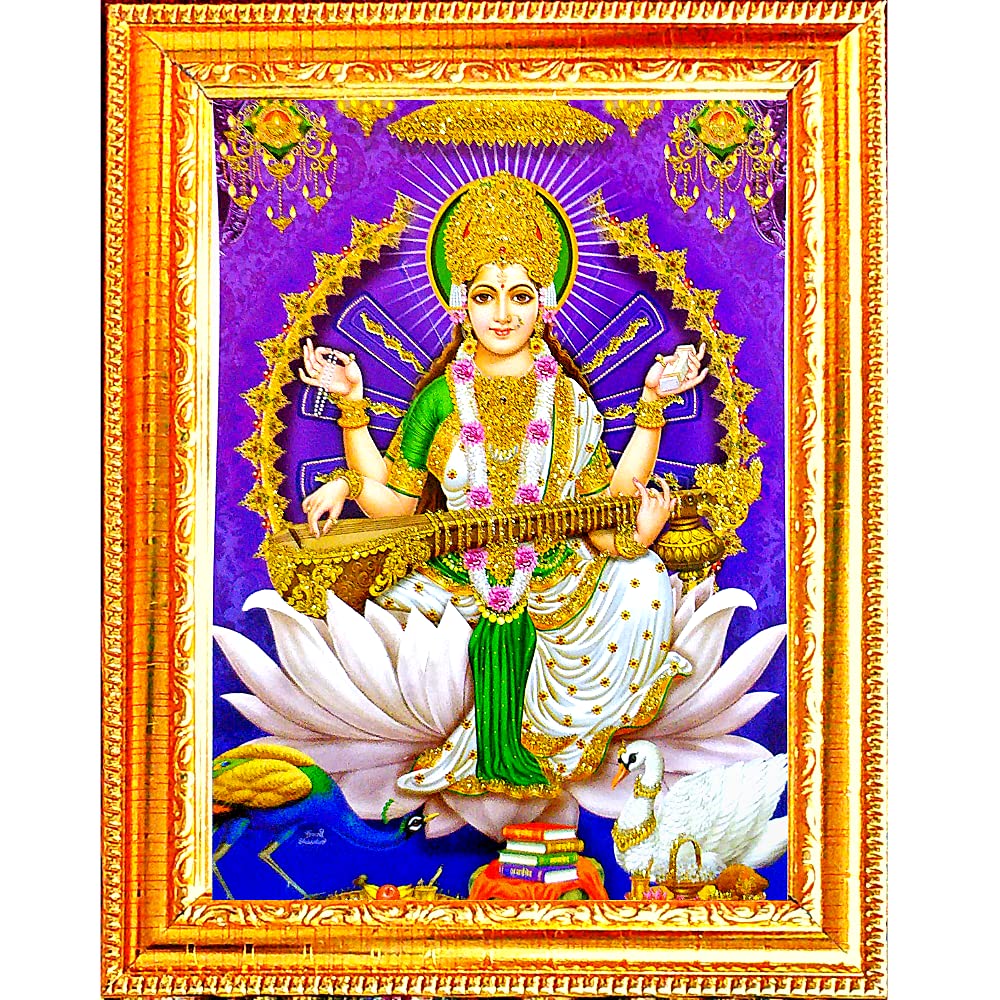 Buy Suninow Goddess Saraswati Photo Frame Religious Framed Painting