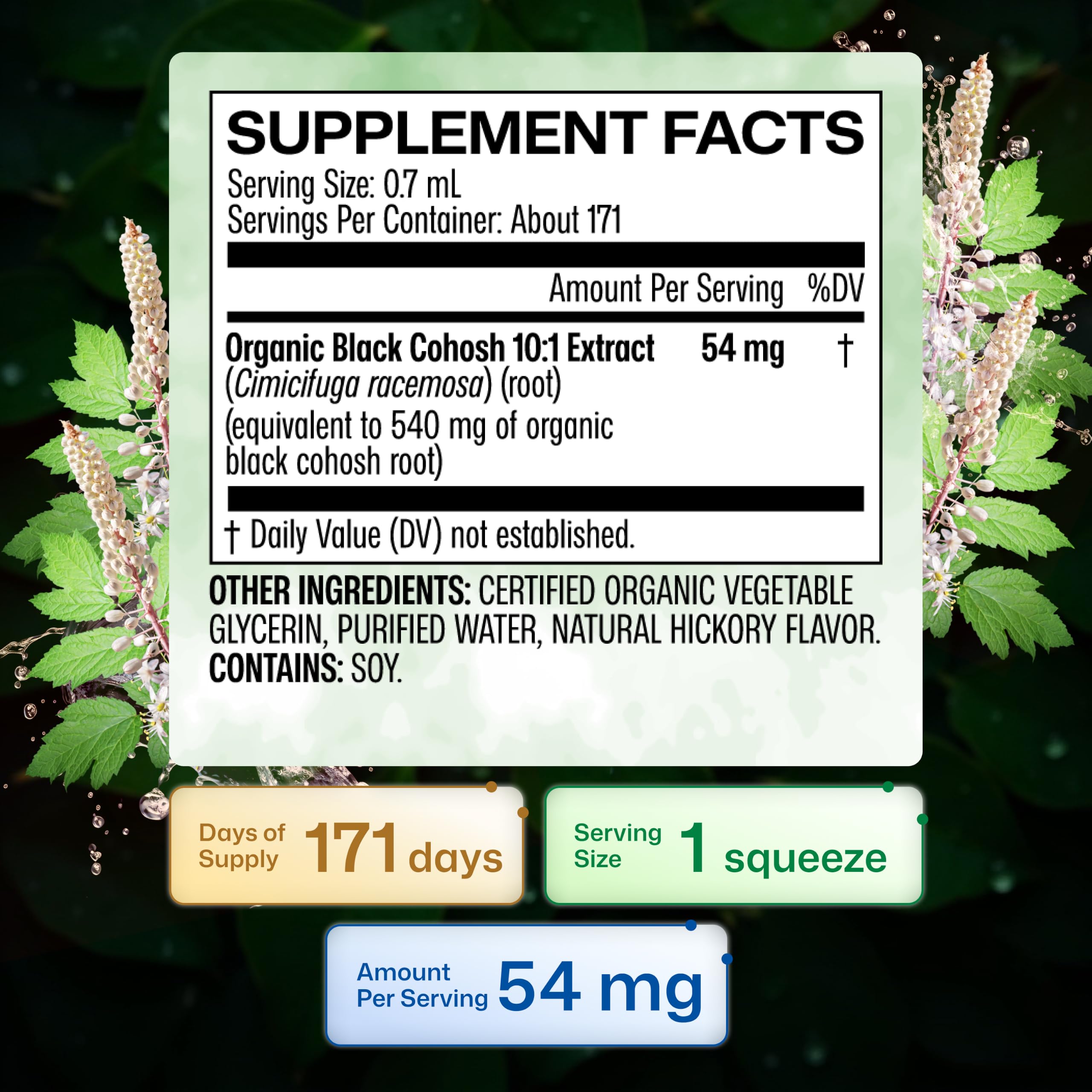 USDA Organic Black Cohosh for Perimenopause & Menopause Support* - 4 Fl.Oz — Amazon image 5