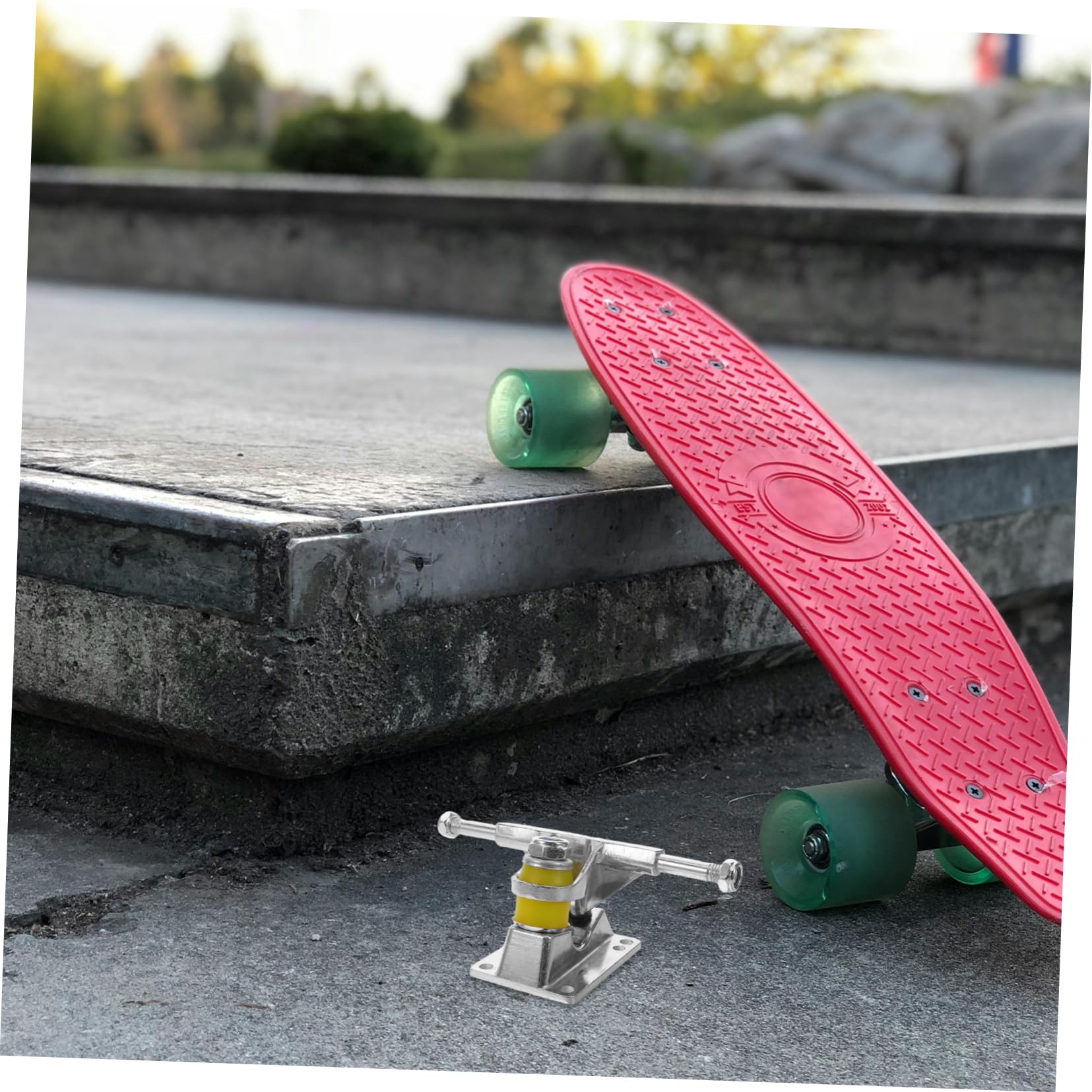 GANAZONO Trucks Construction de de D'aluminium Argenté Alliage Skateboard en Accessoire Duo Robuste et Matériau Réutilisable pour Remplacement et Support de Planche