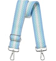 Vista 122 de Correa de Bolso Ancha Correa de Hombro Ajustable Correa de Repuesto Cruzada Correa de Bolso de Hardware Plateado