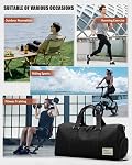 Gym Sac àuffle imperméable en cuir Grand Sacs de sport Voyage Sacs à jeun avec chaussures Compartiment Sac humide Weekender Overnight Bag Hommes Femmes