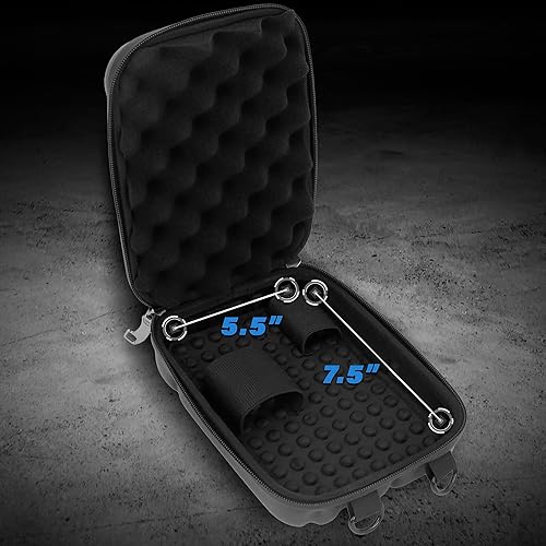 Miniatura 8 de CASEMATIX Estuche compacto de pistola de bloqueo para pistolas pequeñas de 0.354 in con clip extra, estuche portátil de pistola EVA con espuma, clip