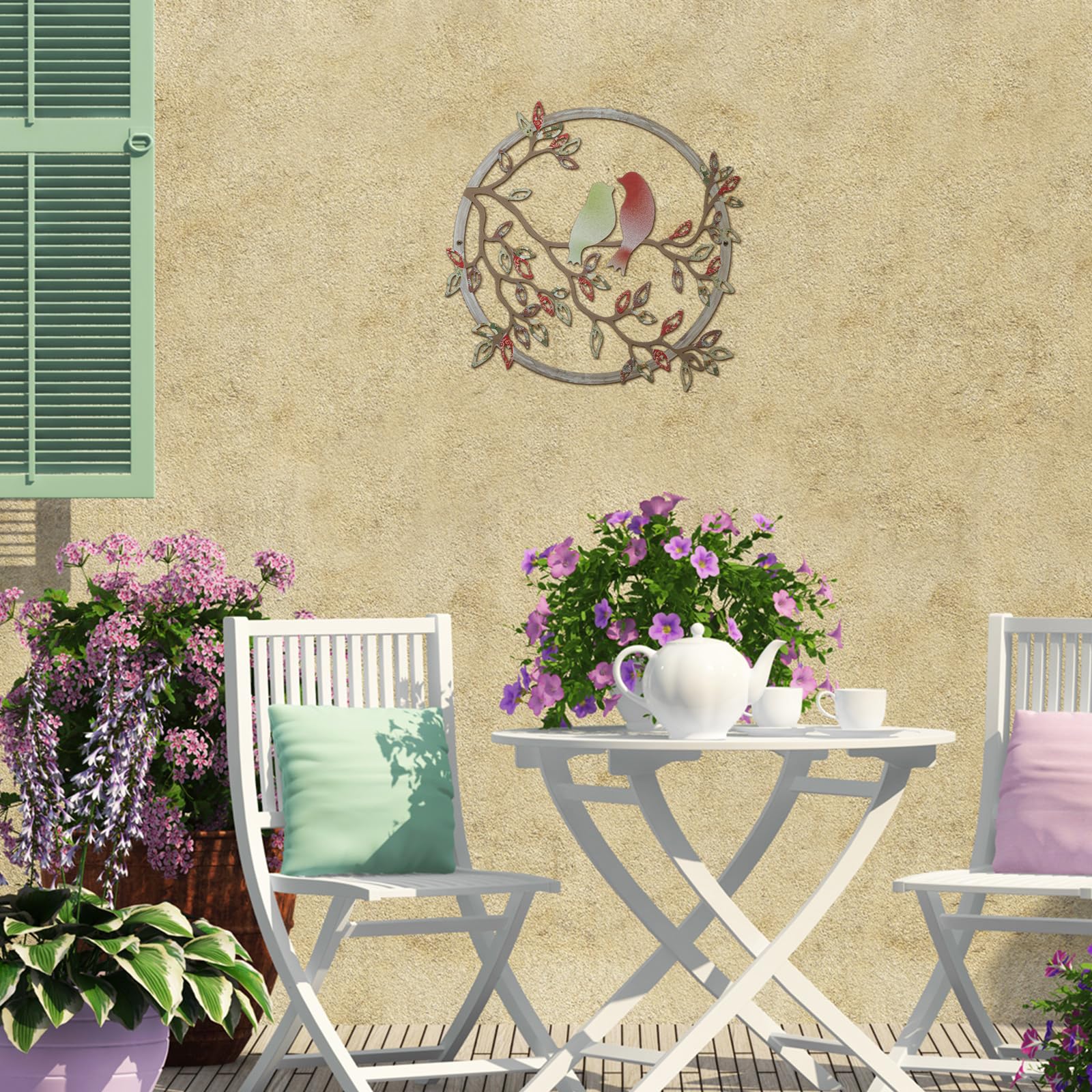 Snapklik.com : Ferraycle Metal Wall Art Bird On Tree Branch Silhouette ...
