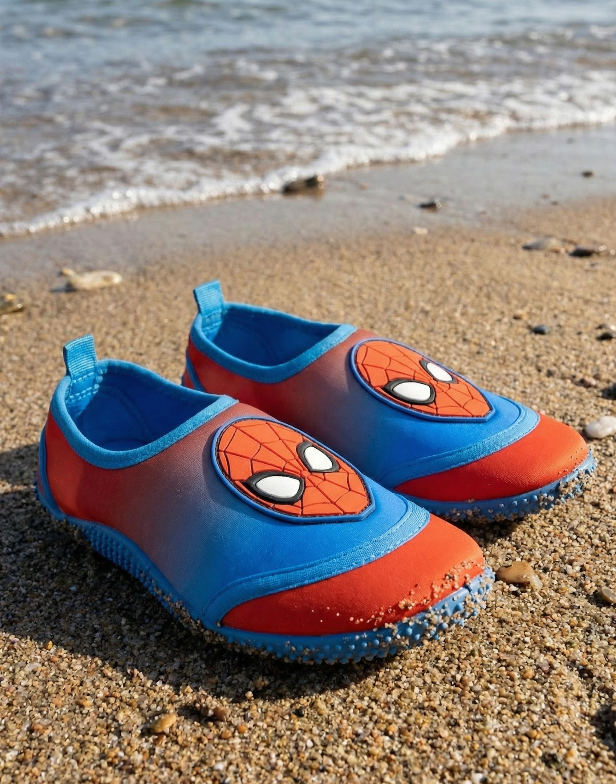 Marvel Zapatos acuáticos Spiderman Rojos y Azules para niño Calzado Piscina Suela Texturizada