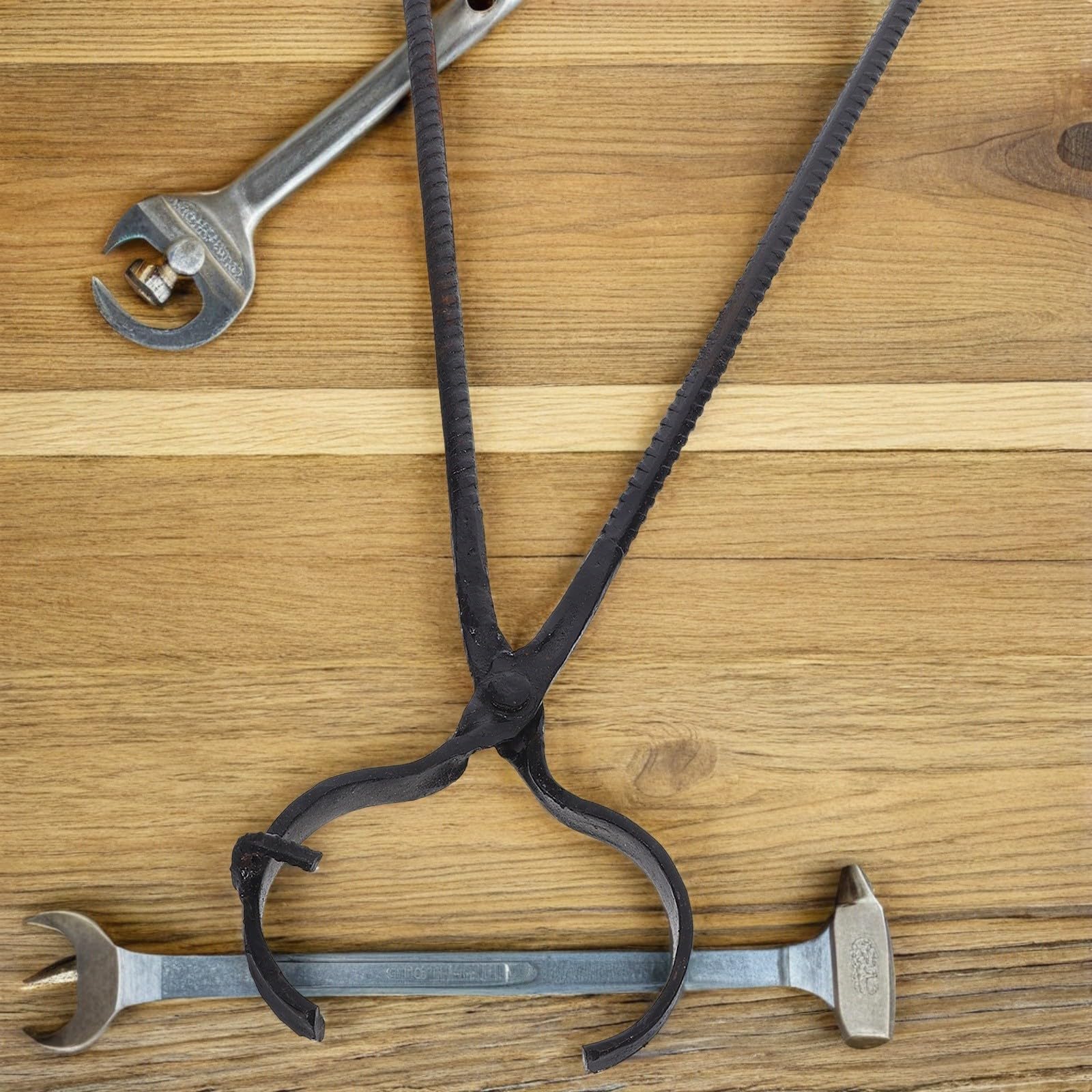 DOITOOL Pinze per Crogiolo in Acciaio al Carbonio Resistenti al Calore Design ad Alta Precisione, per Metalli e Oro in Laboratori di Gioielleria Professionale