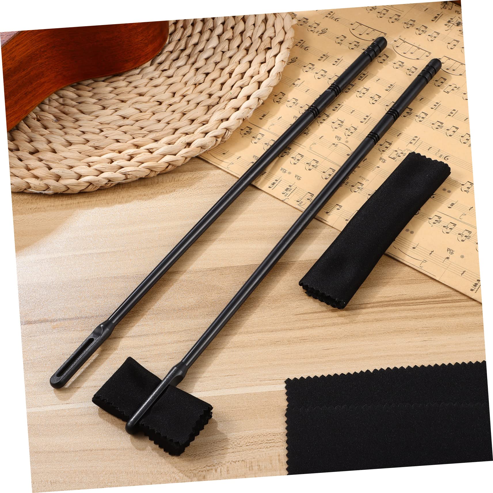 Toddmomy 1Set Cleaning Kit Rods Cloths for Maintenance Multi Use Cleaning Tools for Wind Instruments Simple Operation Easy to with