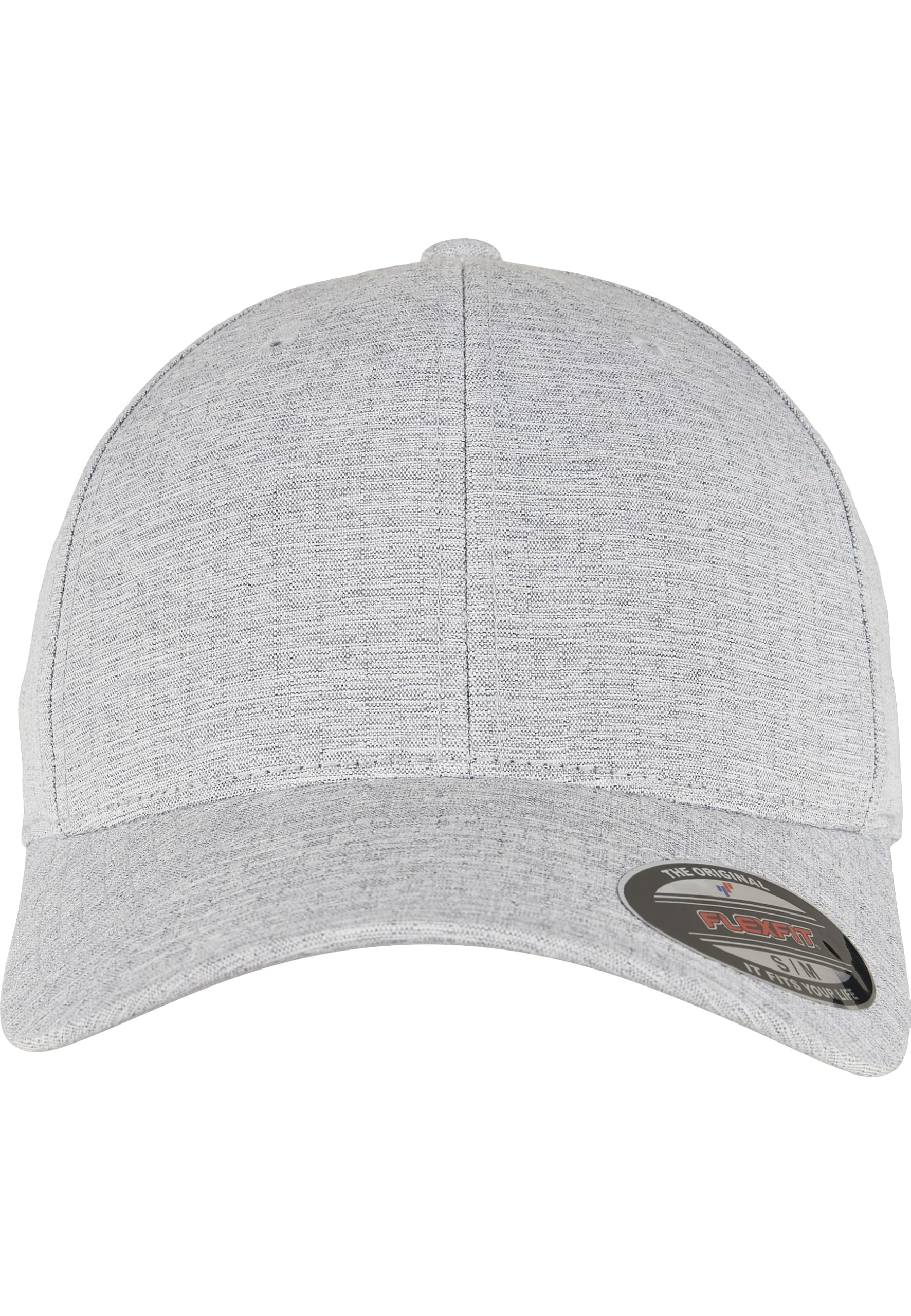 Flexfit Flex Cap Flexfit Unisex Heatherlight Cap, einfarbige Optik, flacher Schirm, größenverstellbarer Snap
