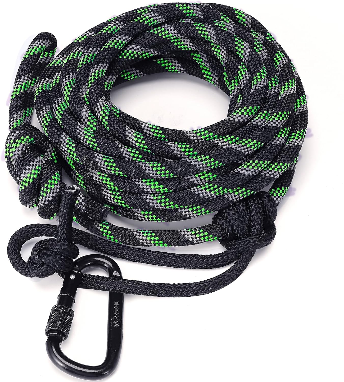 Alphatool Hunting Reflective Safety Rope for Tree Stand 30ft - Heavy Duty 1300 Lb Rated Hunting Linemans Rope with Adjustable Prusik Knot, Durable Tree Tether for Tree Harness