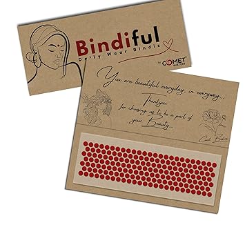 Bindiful Colorful Round Dailywear Bindis(BFMOQ) (Red, 5mm)