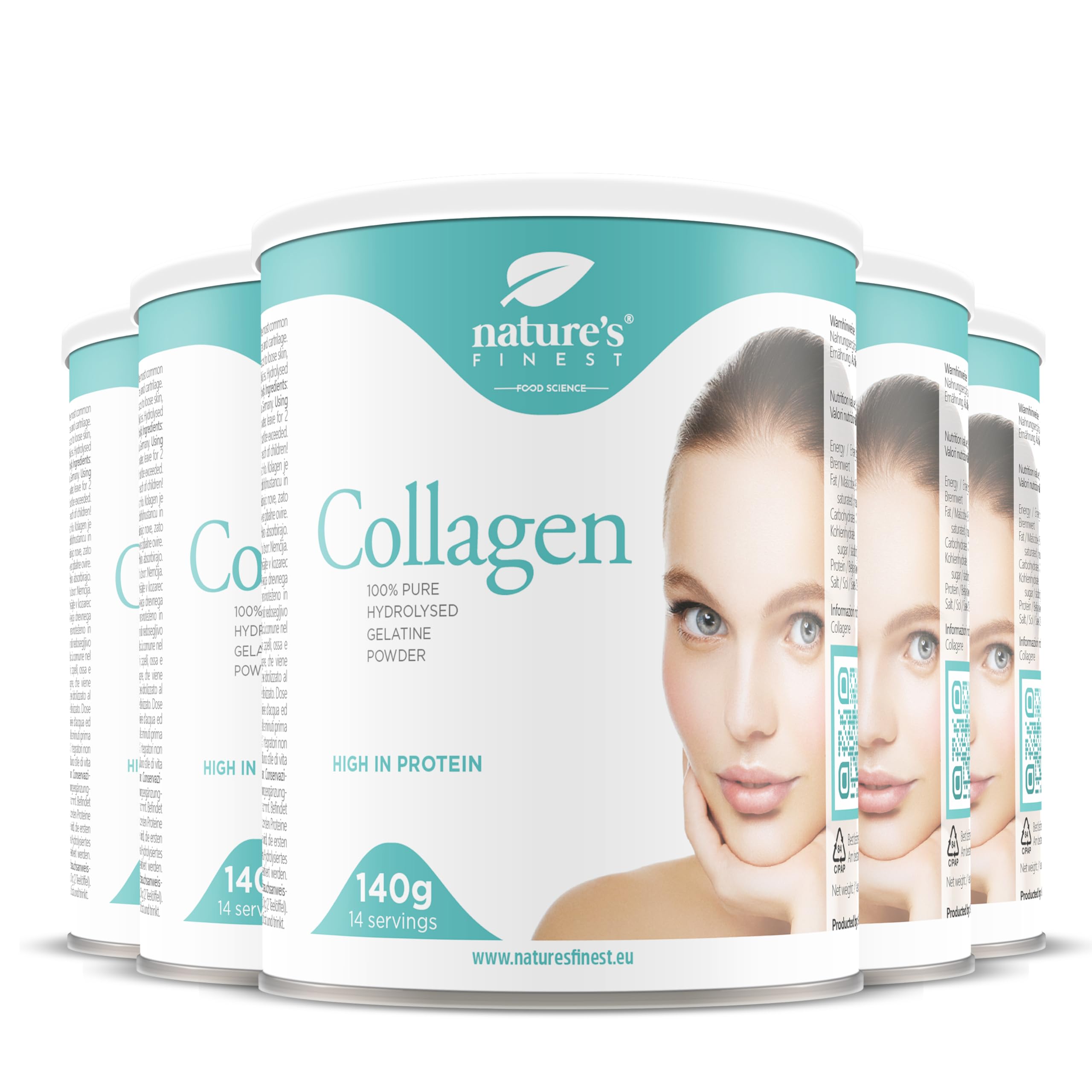 Nature's Finest by Nutrisslim Collagène en Poudre Hydrolysé 100% Naturel, Collagène Bovin Pur Sans Additifs, Optimise l'Absorption - Sans Édulcorants ou Arômes Artificiels