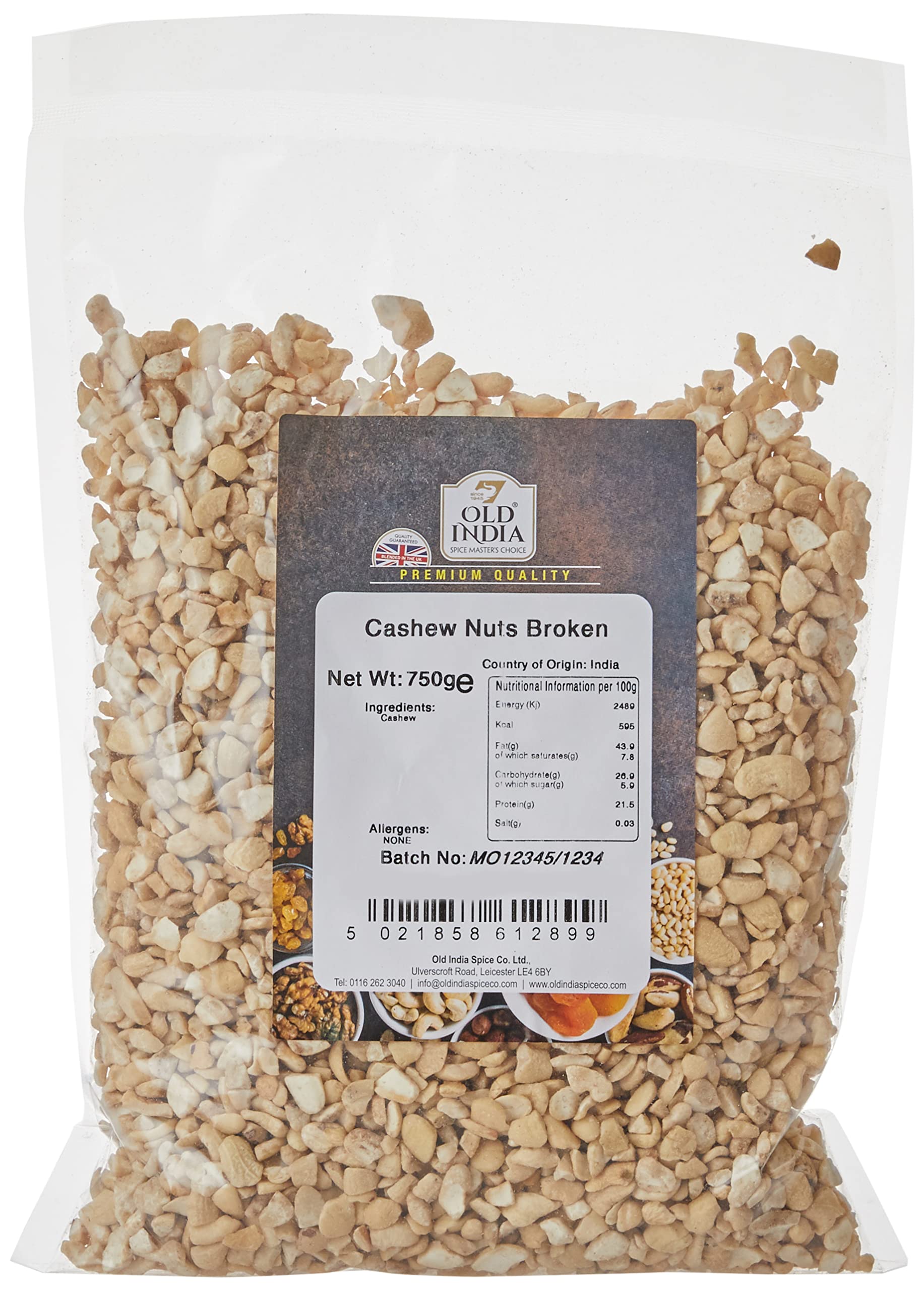 Old India Cashew Nuts Broken 750g