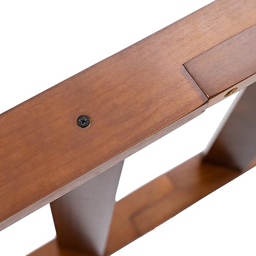 Miniatura 7 de VASGOR Escalera de madera decorativa para manta de 68 pulgadas, soporte para manta de pared (marrón)