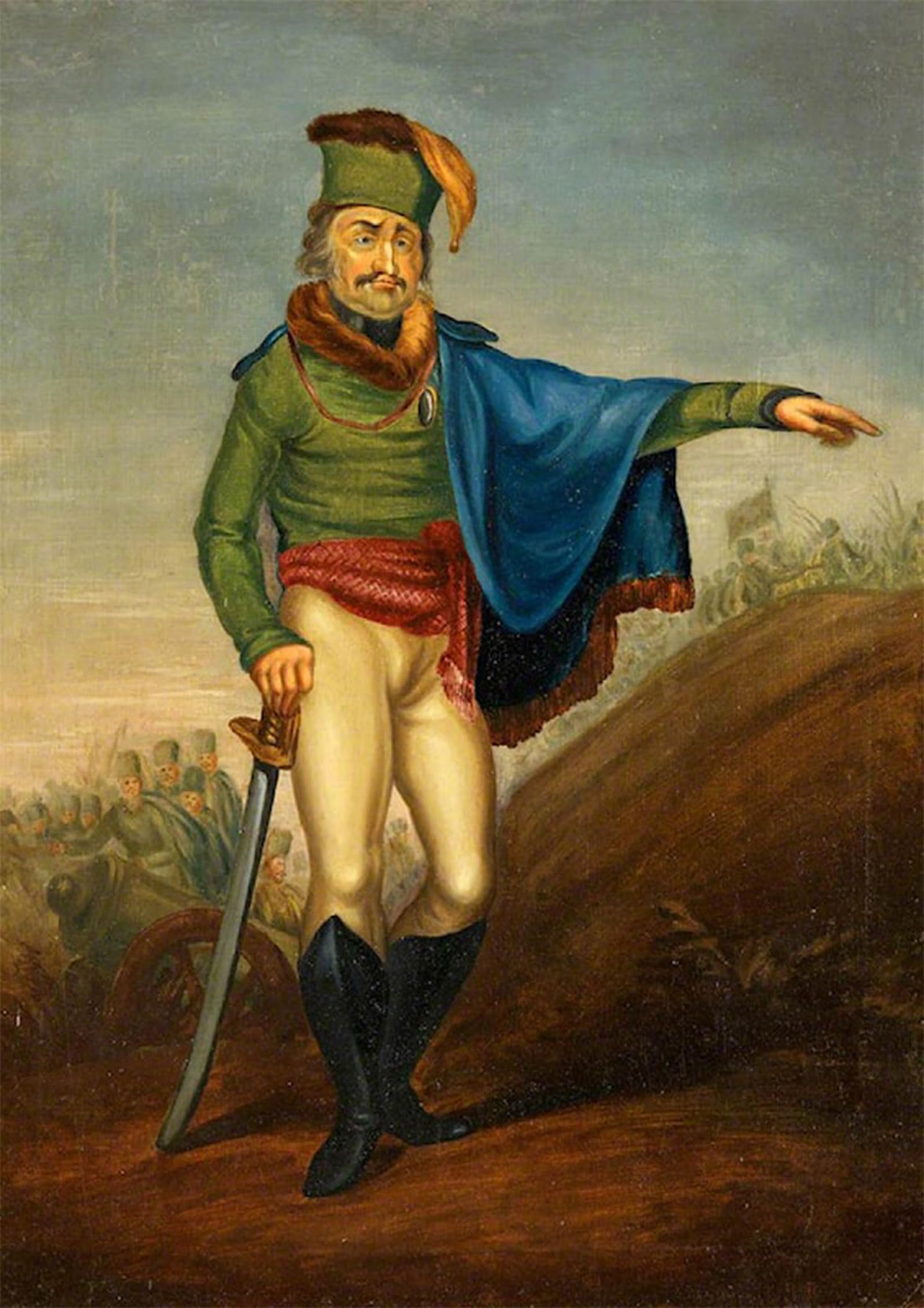 Artxlxxbn No Frame Famous Painting Canvas Artwork Graffiti Print Field Marshal General Suwarrow By Penry Williams Portrait Canvas Image For Home Decor 60X90cm