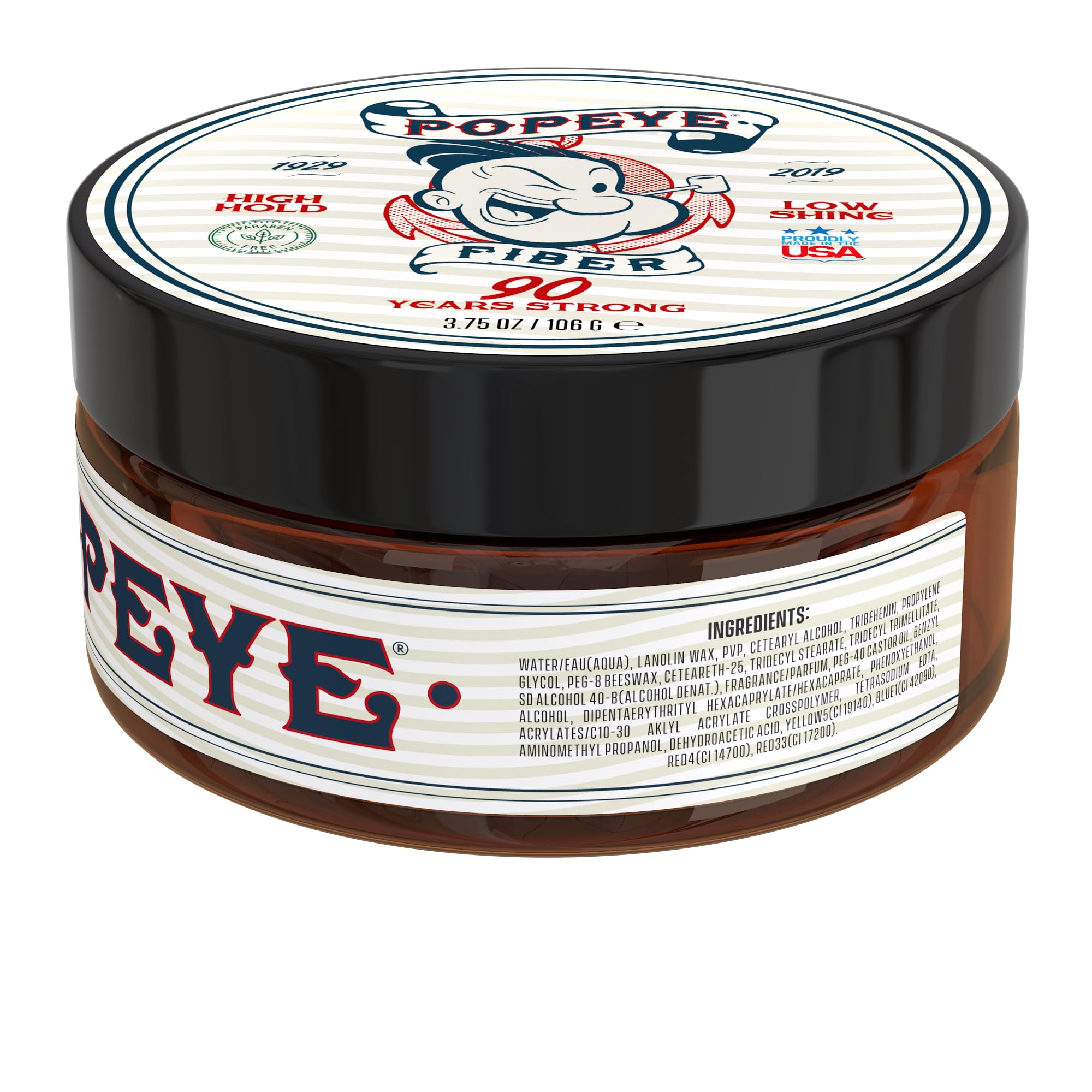 Popeye Shaving Co Undetectable Hair Styling Fiber for Men with High Hold and Low Shine, Building Fibers with Natural Formula suitable for Thicker Fuller Hair, 3.75 oz