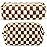 2Pcs Checkered Pencil Case Cute Pencil Pouch for Teens Checkered Makeup Bag Travel Cosmetic Bag Set Cute Makeup Pouch for Purse Portable Zippered Skincare Bags Preppy Toiletry Bags Organizer(Brown)