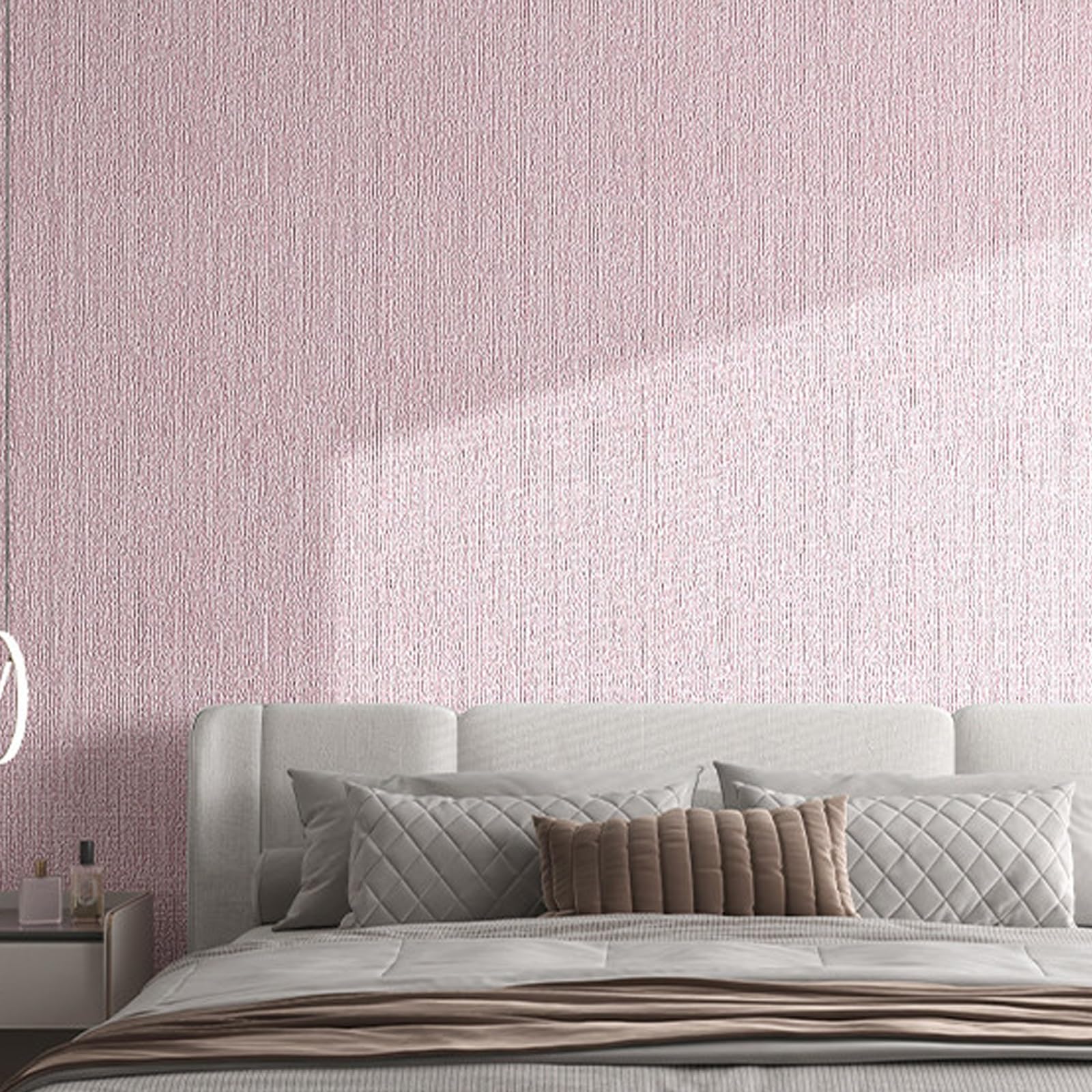 Tapeta termoizolacyjna, do dekoracji sypialni, naklejki na panele ścienne, rolka papieru odpornego na wilgoć (Pink,50*300*0,5cm)