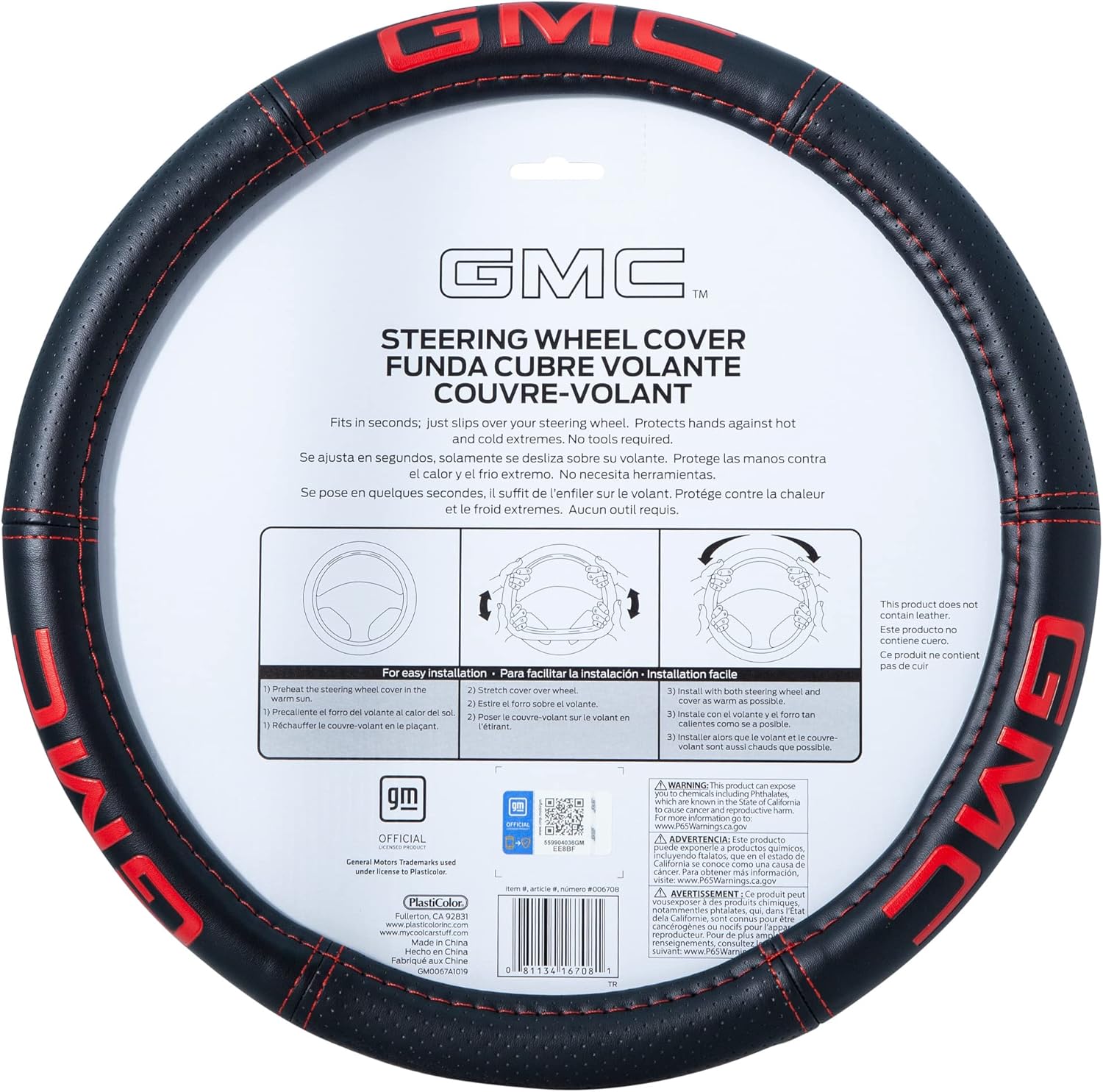 Plasticolor 006708R01 GMC Deluxe Steering Wheel Cover