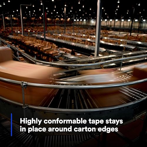 Miniatura 6 de 3M Scotch 371 - Cinta de embalaje de grado industrial, transparente, 2.835 in x 164.0 ft, cinta de sellado de alto rendimiento para sellado de cajas