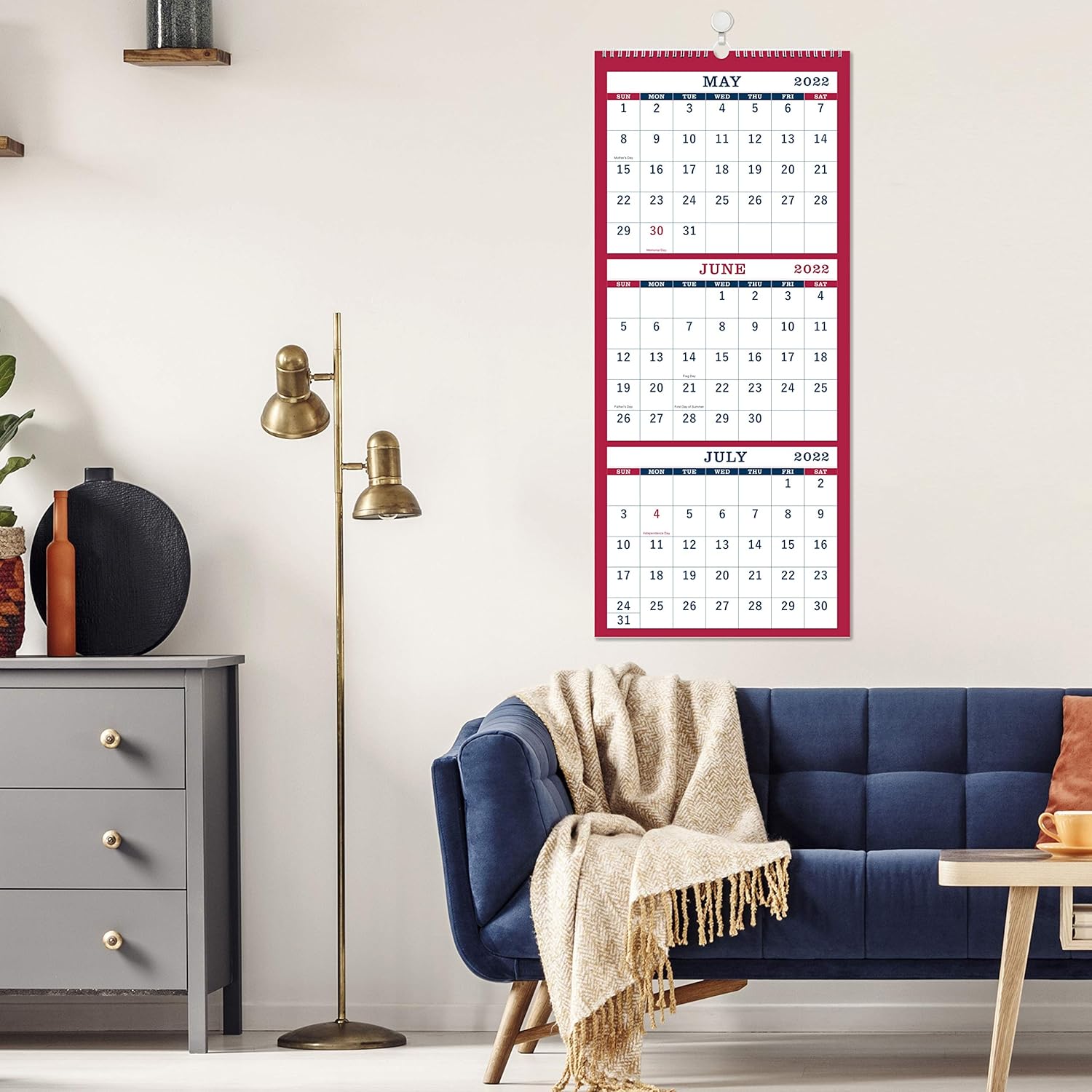 Buy 2021 2022 Wall Calendar 3 Month Display Vertical Calendar July 2021 June 2022 Calendar Planner 11 X 26 Large Lay Flat Perfect For Your Busy Schedule Online In Turkey B08yy4q2sl Divoya 2022 Wall Calendar Pocket For Storage