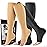 cerpite Zipper Compression Socks - 2 Pairs Open Toe Compression Stockings for Men Women 15-20mmHg,Suit for Running, Sport