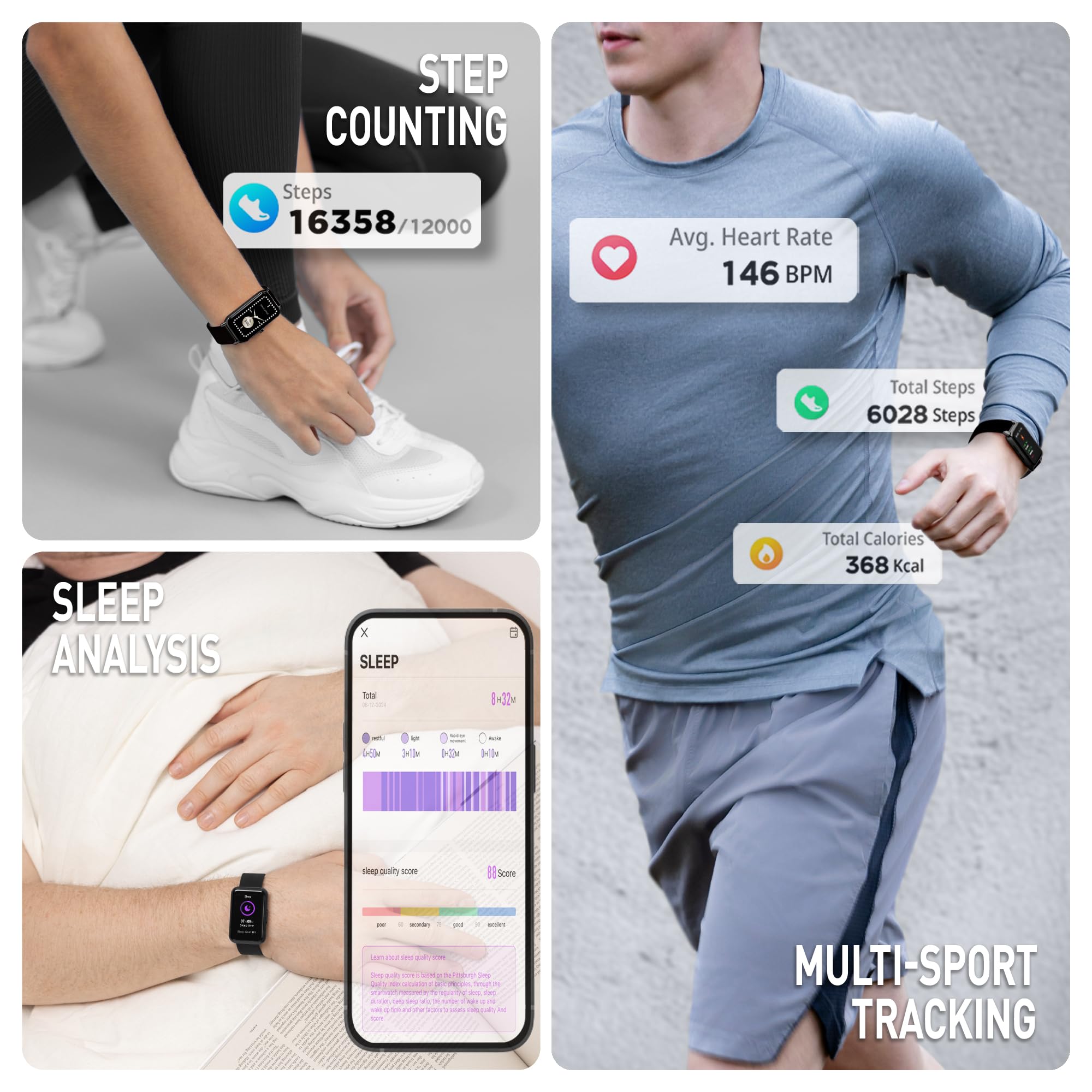 Reflex Active Czarny Nexus Unisex Smart Watch 4,6 cm połączenia, funkcje wellness, połączenie GPS, sterowanie muzyką, tryby sportowe, monitorowanie tętna, poziom tlenu we krwi, sterowanie muzyką