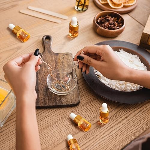 Miniatura 5 de 100 mini botellas de vidrio con gotero de aceite a granel, botellas vacías pequeñas esenciales transparentes, recipientes de muestra, frascos de