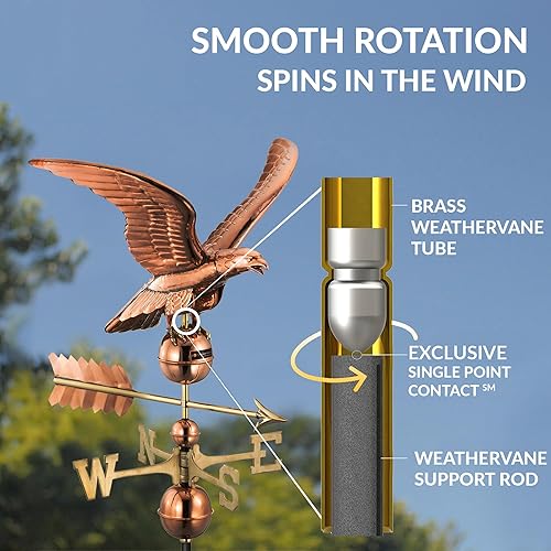 Miniatura 8 de Good Directions 955P Smithsonian Eagle Veleta, cobre puro