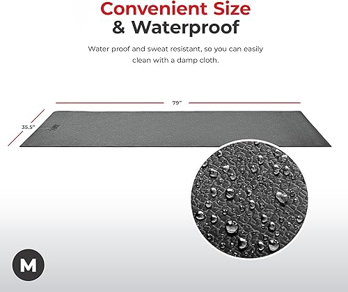 Miniatura 4 de Sunny Health & Fitness Non-Slip Home Gym Mat – Workout Floor Protection Foam Pad for Treadmill, Bike, Elliptical, Yoga and Exercise Equipment or