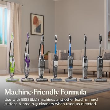 Bissell MultiSurface Free & Clear Floor Cleaning Solution, 64 oz FragranceFree Cleaner for Sealed Hard Floors & Area Rugs, Safe for Kids & Pets, Compatible with CrossWave & SpinWave Machines