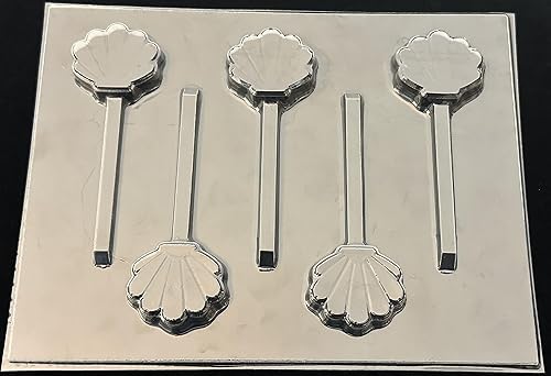 Molde de piruleta de caramelo de chocolate náutico océano de concha de mar de sirena