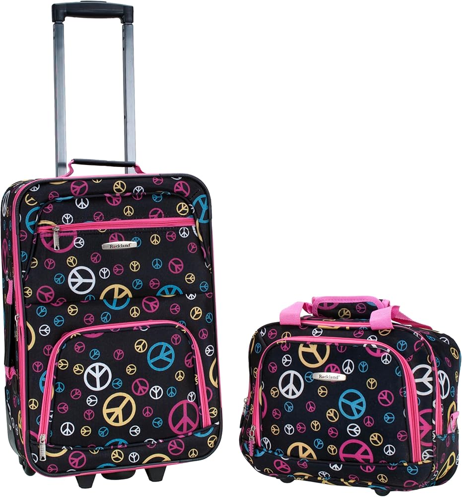 Amazon.com: Rockland Fashion Softside Upright Luggage Set