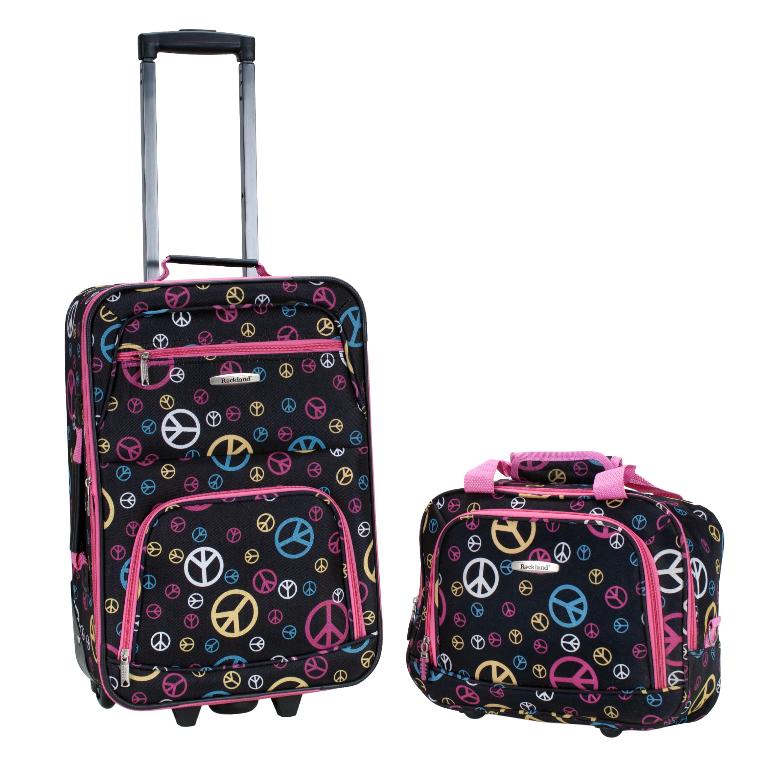 Rockland Fabric Set of 2 Peace Luggage Set (F102-PEACE)